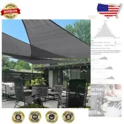 Custom 8'x8' Dark Grey UV-Blocking Sun Shade Sail for Stylish Outdoor Spaces