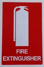 8 x FIRE EXTINGUISHER LOCATION SIGNS LOW PRICE- FREE POSTAGE BRAND NEW