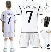 [Byhsoep] Jersey for children, outdoor football jerseys, home jerseys/away jerseys, football jersey for children, jersey, T-shirt, shorts, socks and shin pads set