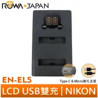 在飛比找蝦皮商城優惠-【ROWA 樂華】FOR NIKON EN-EL5 LCD顯