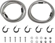 819-816 Stainless Steel Braided Fuel Lines Kit Fits for 2004-2008 Chevy Silverado/GMC 1500/2500/3500