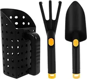 3Pcs Plastic Sand Scoop Shovel Metal Accurate Metal Detecting Scoop Deep Detection Sand Sifter Treasure Digging Tool for Finding(Black)