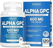 Alpha GPC Choline Brain Supplement for Acetylcholine (120 Count-600mg Servings) Advanced Memory Formula,Focus and Support Non GMO & Vegan Men Women Count),Pack of 1,0.149 kilograms