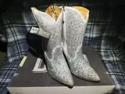 Dingo Womens Boots Silver Neon Moon Size 9.5 M