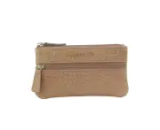 Pierre Cardin Ladies Womens Genuine Leather RFID Coin Purse Wallet - Taupe (Croc)