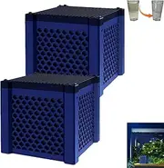 Pure Cube Water Trough Filter, Eco-Aquarium Water Trough Purifier Cube, Purecube 2.0 - for Cleaning Your Waters Troughs, for Fish Tanks, Horse Troughs (Blue*2)