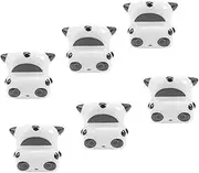 TIDTALEO 6pcs Adorable Panda Ceramic Chopstick Holder Set Cute Chopsticks Rest for Dining Table Fork Spoon Stand for Banquets and Celebrations