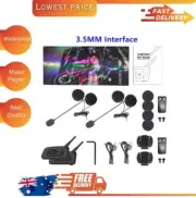 2 Pieces V6 PRO Bluetooth Helmet Intercom Headset 1200M Motorcycle Interphone