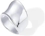 [Generic] Chunky Statement Ring for Women | Stainless Steel Hypoallergenic Wide Stackable Rings