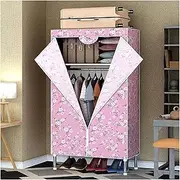 Portable Wardrobe Cloth Wardrobe Canvas Wardrobe Zipper Clothes Underwear Duvet Closed Storage Cabinet Portable Hanging Closet Clothes Rack Portable Wardrobe