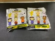 PEANUTS SERIES FIGURAL BAG CLIP- NEW SEALED- Series 1 LOT OF 2