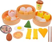 Kisangel 58pcs Breakfast Pretend Fake Food Cooking Set Chinese Style Role Play for Boys and Girls