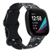 Fitbit Versa 3 Sense Smartwatch Soft Silicone Band Black