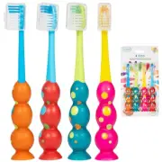 Kids Toothbrush - Soft Bristles with Suction Cup for Easy Storage, Toddler To...