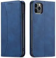 Leather Flip Case for iPhone 6 6s 7 8 SE 2020 11 12 Mini Pro Plus X XS Max XR Luxury Wallet Cards Stand Phone Bags Cover,Blue,for iPhone 6 Plus