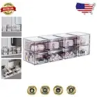 Clear Stackable Drawer Organizer - 8 BPA-Free Storage Units for Beauty Supplies