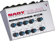 MM-242 4 Stereo / 8 Mono Channel Mini Mixer with Mono/Stereo Mode, ¼” Inputs and