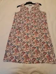 NWT J. McLaughlin Size L Multicolor Floral Rue 100% Linen Sheath Dress $218