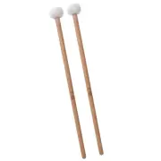 2Pcs Drum Mallet Hammer White Felt Timpani Snare Drum Musical Instrument Acc FFG