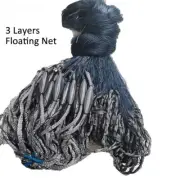 Floating Fishing Net Fish Trap 3 Layers Gill Net Tackle Tackle Tools 1.5x30m