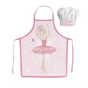 Sweet Home Ballerina Kids Apron and Chef's Hat Set
