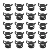 20 Pack Spring Band Hose Clamps for 12.5-13.2mm OD Hose Band Clips Black
