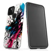 For Google Pixel 4a 5G Tough Protective Cover, Dark Splatter