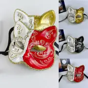 Venice Mask Cat Half Face Mask Hollow Out Animal Mask Cosplay Prom Props Girl