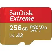 SanDisk 256GB Extreme microSDXCV30U3C10A2UHS-I160MB/s R90MB/sW4x6SD