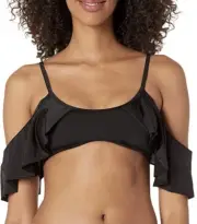 RIP CURL Women's Small Designer Surf Bralette Bikini Swim Surf Top New Black