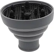 Gogogmee Folding Hair Dryer Diffuser Attachment Cap for Curly and Wavy Hair Fit for Dryers Grey Retractable Nozzle for Salon Styling