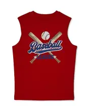 Wonder Nation Boys Red Americana "Baseball" Muscle Tank Top Size S (6-7) NEW