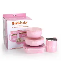 在飛比找蝦皮購物優惠-美國Thinkbaby 304不鏽鋼環保兒童學習餐具組