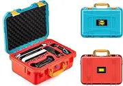 CENPIN Carrying Case for Nintendo Switch Travel Case ,Professional Deluxe Waterproof Case Soft Lining Hard Case for Nintendo Switch OLED Model （2021） Console Pro Controller & Accessories（Red&Blue）