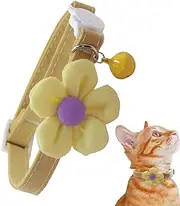 Kitten Collar - Pet Necklace,Flower Cute Adjustable Collar with Bell for Cat Puppy Pet Daily Decoration Stylish Accessory