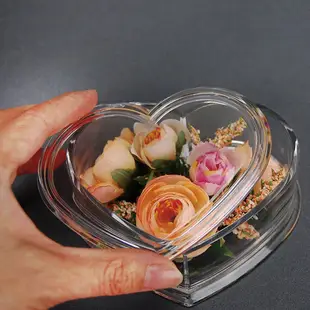 【美的空間】心形造型透明壓克力收納盒 (9折)