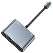 4K Video Output 4 In 1 Usb C to VGA HD-MI Chargeable Type-c Docking Ty