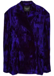 A.W.A.K.E Mode Crushed Velvet Blazer - Purple - 36 (UK8 / S) 36 (UK8 / S)
