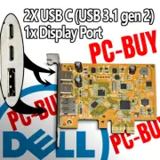 Dell Low Profile USB 3.1 PCIe Network Adapter Card 2xUSB-C 1xDisplay Port 2GT22