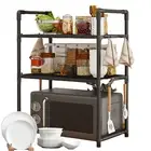 Microwave Oven Rack Shelf Stand Countertop Organizer Kitchen Shelves Counter