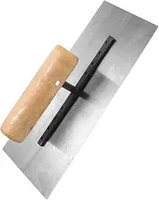 Garneck Steel Drywall Trowel with Wood Handle - Versatile Finishing Tool for Plastering and Concrete Scraping - for Smooth Surfaces and Professional Results