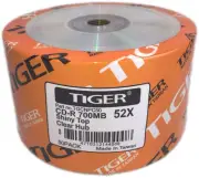 1000-PK 52X Tiger Brand Shiny Silver Top Blank CD-R CDR Disc 700MB