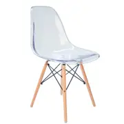 SK Designer Living | Replica Eames DSW Eiffel Chair | Clear & Natural