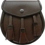 [UT Kilts] Scottish Kilt Brown Leather Sporran (Brown)