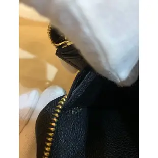 LOUIS VUITTON LV 路易威登 經典壓紋黑色 長夾 皮夾 M61864