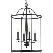 Progress Lighting P500210 Durrell 4 Light 18"W Pendant - Black