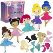 CRAFTILOO Ballerina Dancers Sewing Kit for Kids Fun and Educational Craft Set...