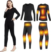 [IMYOGI] Cozy Heating Underwears Set, 13 Areas Heated 3 Gear Temperature Man Woman Thermal Underwears for Skiing Cycling Hiking