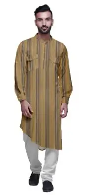 Atasi Mandarin Collar Printed Rayon Traditional Kurta For Men Casual-AT5