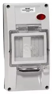 Iso RCD BACK BOX COVER 2-Gangs, Industrial & Commercial Use, Grey